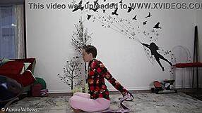 Intensive Yoga Lesson With Stretching And Poses