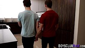 Gay hunk raw fucks stud's ass hard