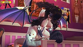 3D animated cowgirl rides to multiple creampies