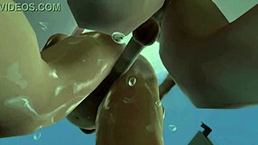 3d anime girl licking in the bath game