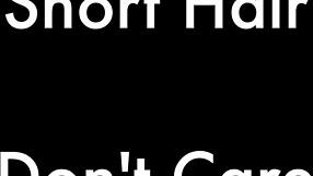 Short hair ebony MILF ignores big cock