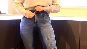 peeing in jeans pants in this everyday story