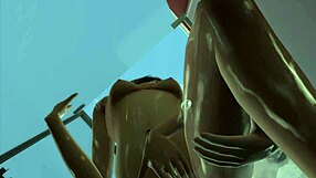 3d anime girl licking in the bath game