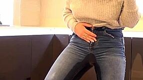 peeing in jeans pants in this everyday story