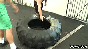 Training leads to gay ass fucking with monster cock?