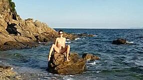 Ever Seen a Latina Insert Pebbles Naked on a Public Beach?