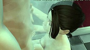 3d anime girl licking in the bath game