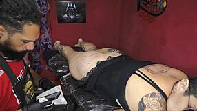 Getting New Tattoo on Fat Big Ass