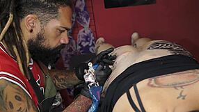 Getting New Tattoo on Fat Big Ass