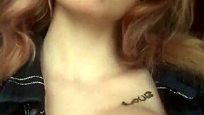 A SWEET FIGURE OF A TATTOOED BEAUTY MASTURBATES HER SEXY ASS