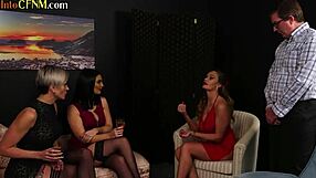 CFNM Group Blowjob and Handjob by British Femdom Ladies