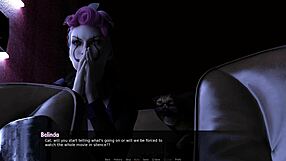 Redhead's Shaved Pussy In Erotic Cinema Muff Diving