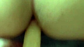 fucking my wife hard in doggy with dildo!