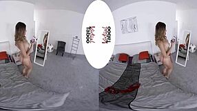 Virtual taboo game with one finger challenge on shaved pussy in POV