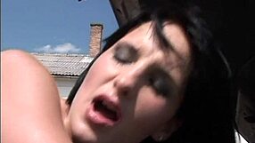 Brunette teen trades hardcore blowjob for car