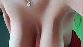 Morena with big tits and ass taking bath, showing off completely in shower on red, Bruna Paz