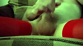 Dana DeVine, the Stunning Crossdresser, Teases in Her Tight Red Tights, Revealing Her Transsexual Desires