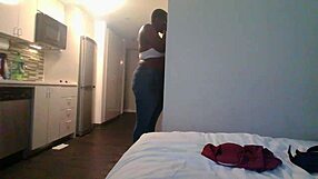 Nollywood ebony look alike twerks and shows off her big behind in a hotel room