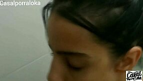 Hiding in neighbor's bathroom.