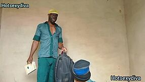 I see girl ride fellow student's cock almost caught by mom.