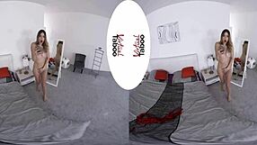 Virtual taboo game with one finger challenge on shaved pussy in POV