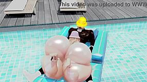 Anime Milk Man Delivers Big Black Cock to Hairy Pussy Outdoors in 3D Cartoon