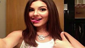 victoria justice joins naughty jerk off game challenge