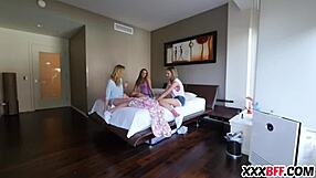 Best friends enjoy a party together.