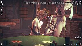 Two Guys Gangbang One Girl In Anime Hentai Game