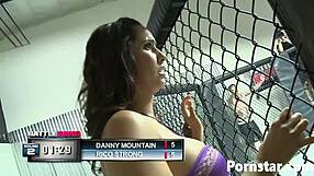 Sexy black girl Stacy Adams bent over for hardcore fucking, swallowing cum