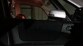 I am experiencing car interior exposure in Japan. Asian woman flashing discreetly.