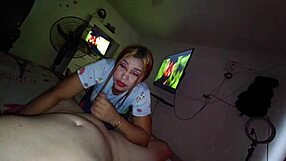 while i put on my sexiest underwear my stepbrother looked at me and enters the bathroom very horny to fuck my pussy