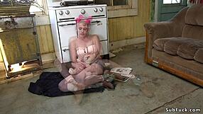 Busty Blonde Screams During Gangbang Fuck!