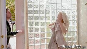 Does this perfect petite babe suck her stepbro's big cock before banging?