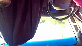 Easylara Licks Lara's Big Tits and Pussy in Truck