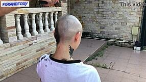 Behind the scenes of Lisa Fox shaving her head boldly