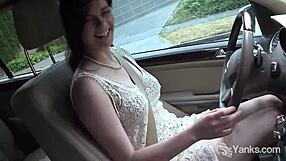 Amateur Savannah Sly Yanks Vibrator To Orgasm In Car