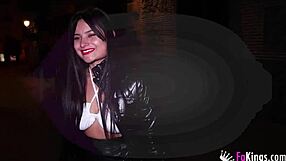 sofia mayers parades plugged ass in madrid streets