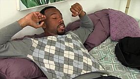 Abbey Rain, redhead pornstar, sucks and fucks huge black cock while swallowing cum