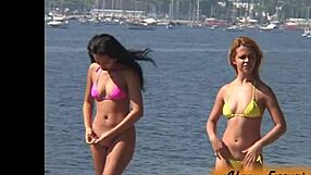 amateur brunette flashes tits on rio de janeiro beaches
