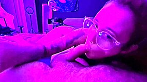 Teen daddy's girl dives into muff and blowjob before rubbing on cock