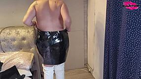 Hot Milf in PVC and Boots Gets Rough POV Fuck