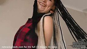 Tiny tattooed girl explores stretching limits