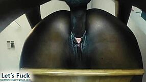 Ebony pussy pounded by massive black cock!