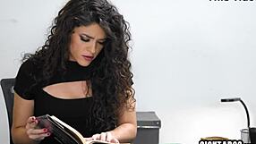 Curly Hair Latin Milf Librarian Victoria Voxxx Gets Fucked By Principal After Masturbation