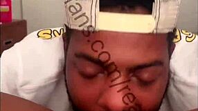 Ebony Babe Squirts from Oral