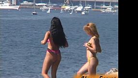 amateur brunette flashes tits on rio de janeiro beaches