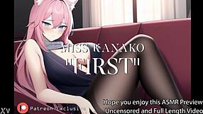 Shy Catgirl Performs First-Time Blowjob in ASMR Audio, Sucking with Hesitation.