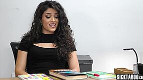 Curly Hair Latin Milf Librarian Victoria Voxxx Gets Fucked By Principal After Masturbation
