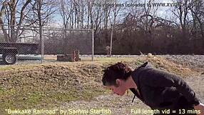 milf svigermor får bukkake på jernbanespor